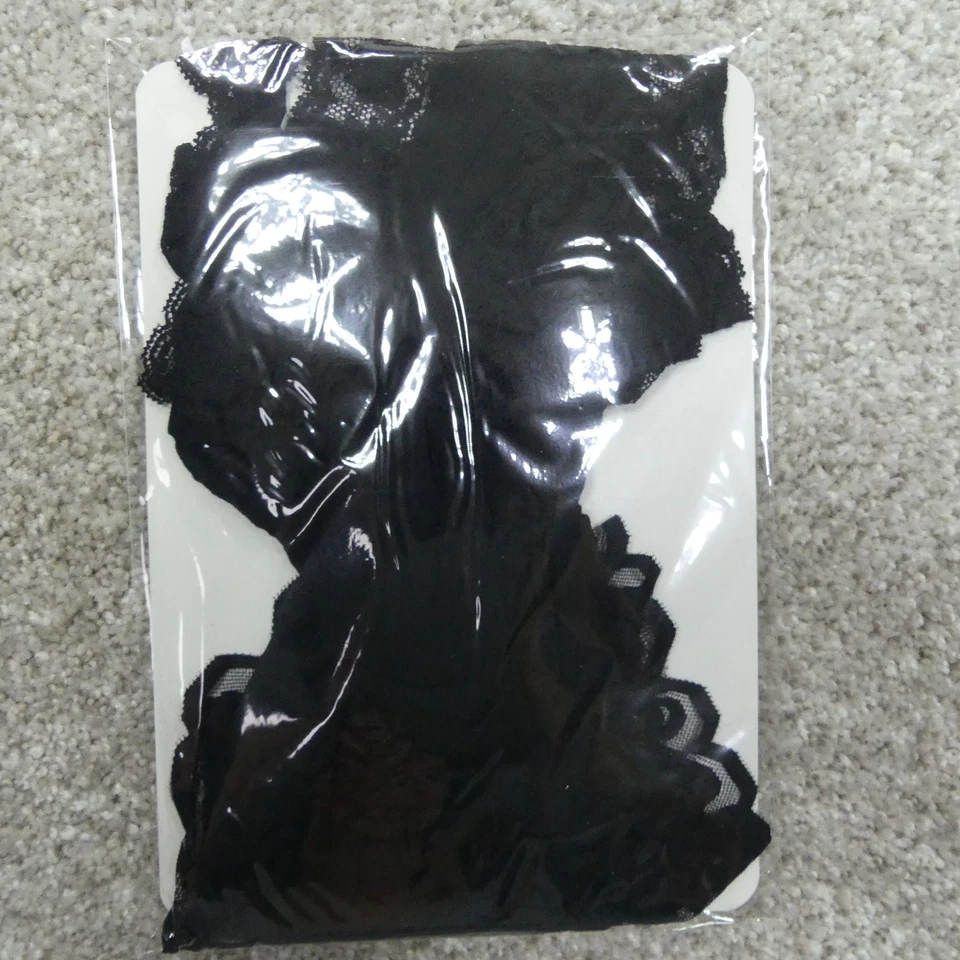 Pantimedias Leg Avenue para mujer Queen negras hasta el muslo top de encaje con liguero Foto 4 de 4