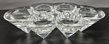 Vintage JL John Lewis Crystal 6 Light Votive Candle Holder 8.25"