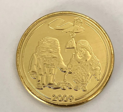 Disneyland Pixar Fest 2009 Pixar UP Carl & Russell Disney Coin Medallion