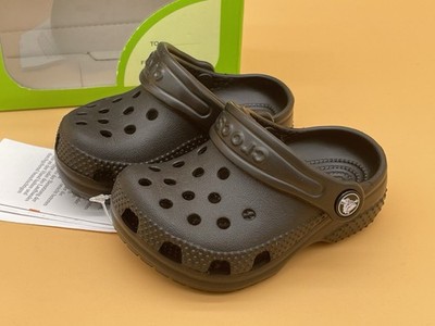 Size C2 / C3 Crocs Infant Crocs Little Clog Sandals Shoes Black Unisex Baby