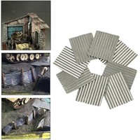 8X 1:35 Stahlschuppen Wellplatten Sandtisch Miniatur Layout Landschaft