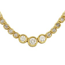 Necklace Yellow gold Diamond