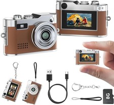 1080P Retro Keychain Camera Mini Digital Camcorder 8GB SD Card Kids Gift