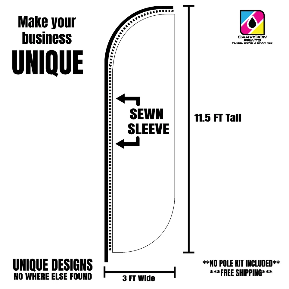 Abierto Advertising Swooper Feather Flutter Flag Bandera - Image 4 of 4