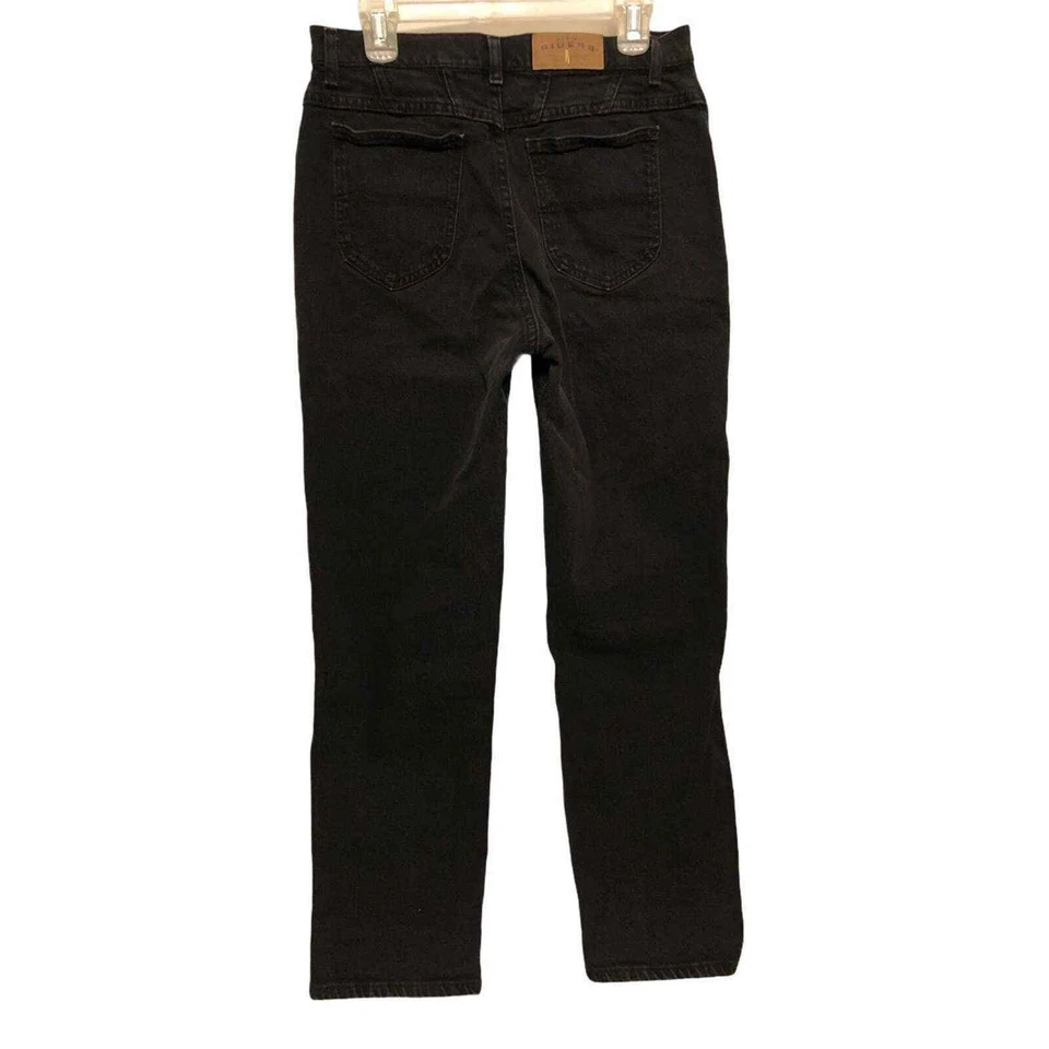 Женские джинсы Lee Riders 12 M черные выцветшие джинсовая ткань с высокой талией 90-е винтажные Y2K гранж - Изображение 2 из 4