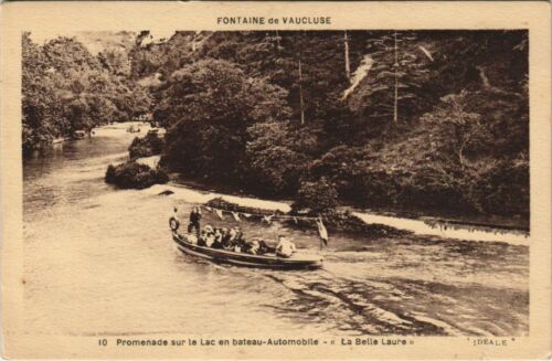 CPA FONTAINE-DE-VAUCLUSE Promenade sur le Lac en Bateau-Automobile (1086512) - Photo 1/2