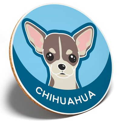 x Chihuahua Cartoon Cute Dog Round Coaster Kitchen Student Kids Gift  #5984 Australia