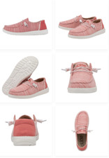 Hey Dude Wendy Stretch Coral Pearl Sneaker Slip On Women's Sizes US 6-10/NEW 