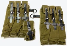  WWII GERMAN MP CANVAS AMMO POUCHES-OLIVE