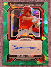 2023 Prizm Baseball Potential Penmanship Green Brady House Auto