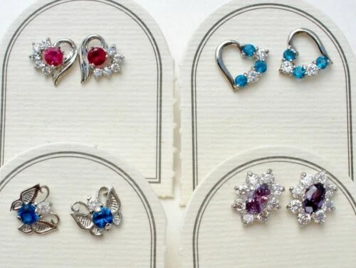 Echter Ohrschmuck Herz Rubin