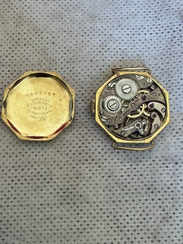 Antique Eterna 15 Jewels Wire Lugs 14K GF Ladies Watch With Fancy Dial - Picture 4 of 6