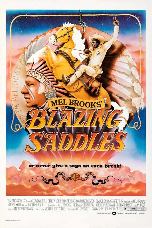 1974 BLAZING SADDLES VINTAGE MOVIE POSTER PRINT STYLE A 36x24 9 MIL PAPER