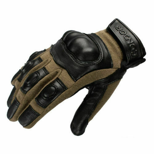 SYNCRO Tactical Hard Knuckle Gloves Goatskin Leather with DuPont Nomex Fiber