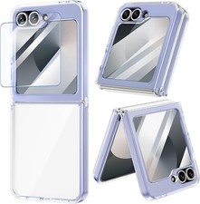 Z Flip 6 Case with Screen Protector Purple 