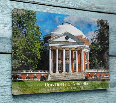 University of Virginia watercolor. Graduation gift, University of Virginia Prin