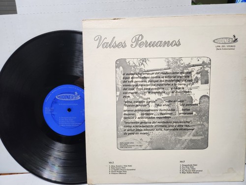 PERU/ VALSES PERUANOS EXCELLENT LP 1976 STEREOMODINER DISCOS/SEE LIST FOR TRACKS - Picture 2 of 2
