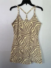 Outdoor Living Women’s Medium Yellow Tan Active Dress W/ Pockets Shorts Under 