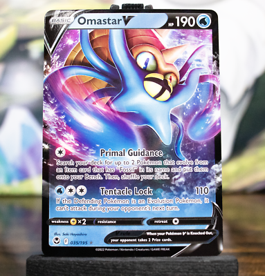 omastar v pokemon card value - SWSH12: Silver Tempest [ULTRA RARE] shuffle your deck Omastar V (Full Art) 174/195