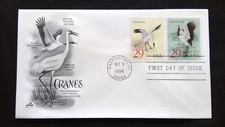 Scott 2867 2868 FDC Black Necked Whooping Cranes Series STRIP 2 Art Craft Cachet