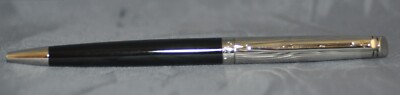 Waterman Paris Glossy Black & Chrome Twist Open Ballpoint Pen S0921150