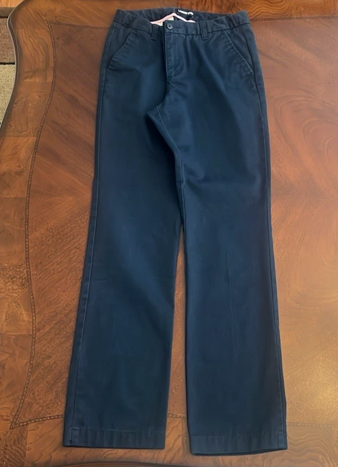 Pantalones de uniforme escolar Lands' End azul marino para niña 16 S ajustados, ins 28,5", cintura ajustable Foto 2 de 4
