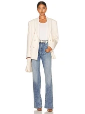 NWT Mother Superior High Waisted Tunnel Vision Sneak Wide Leg Jeans Twice Shy 32