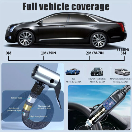 UK Car Tyre Inflator Cordless Digital USB Rechargeable Tire Air Compressor Pump - Picture 11 of 14