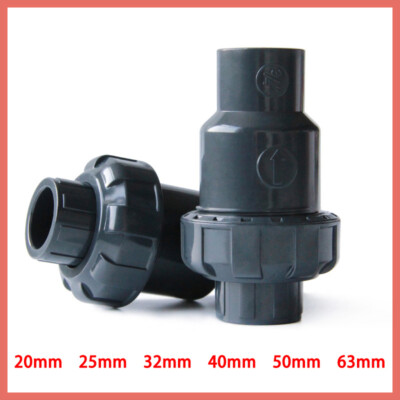 UPVC One Way Non Return Flap Check Valve Pipe Fittings I.D. 20 25 32 40 50 63mm