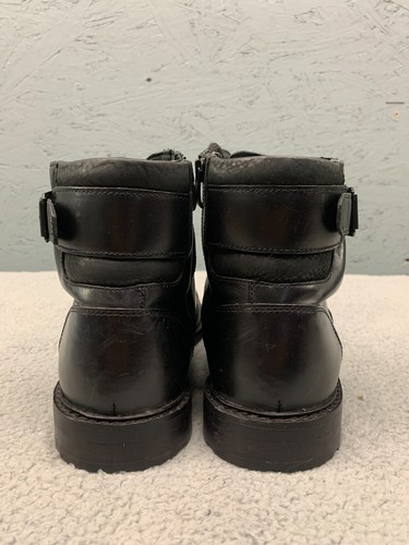Clarks Men’s Black Leather Boots Size 9.5 Cap Toe Lace Up Zip Combat Style - Picture 12 of 14