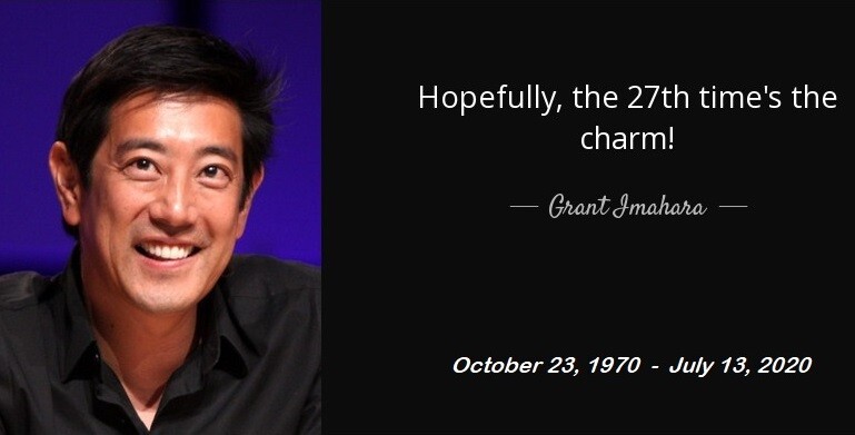 GRANT IMAHARA MEMORIAL FRIDGE MAGNET 5" X 3.5"