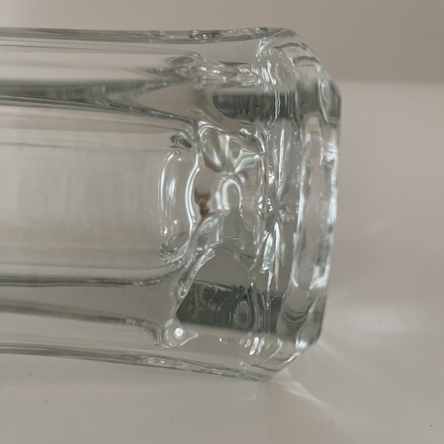 Hoosier Six Panel Hexagonal Clear Glass Vase 4040 - Bild 11 von 12