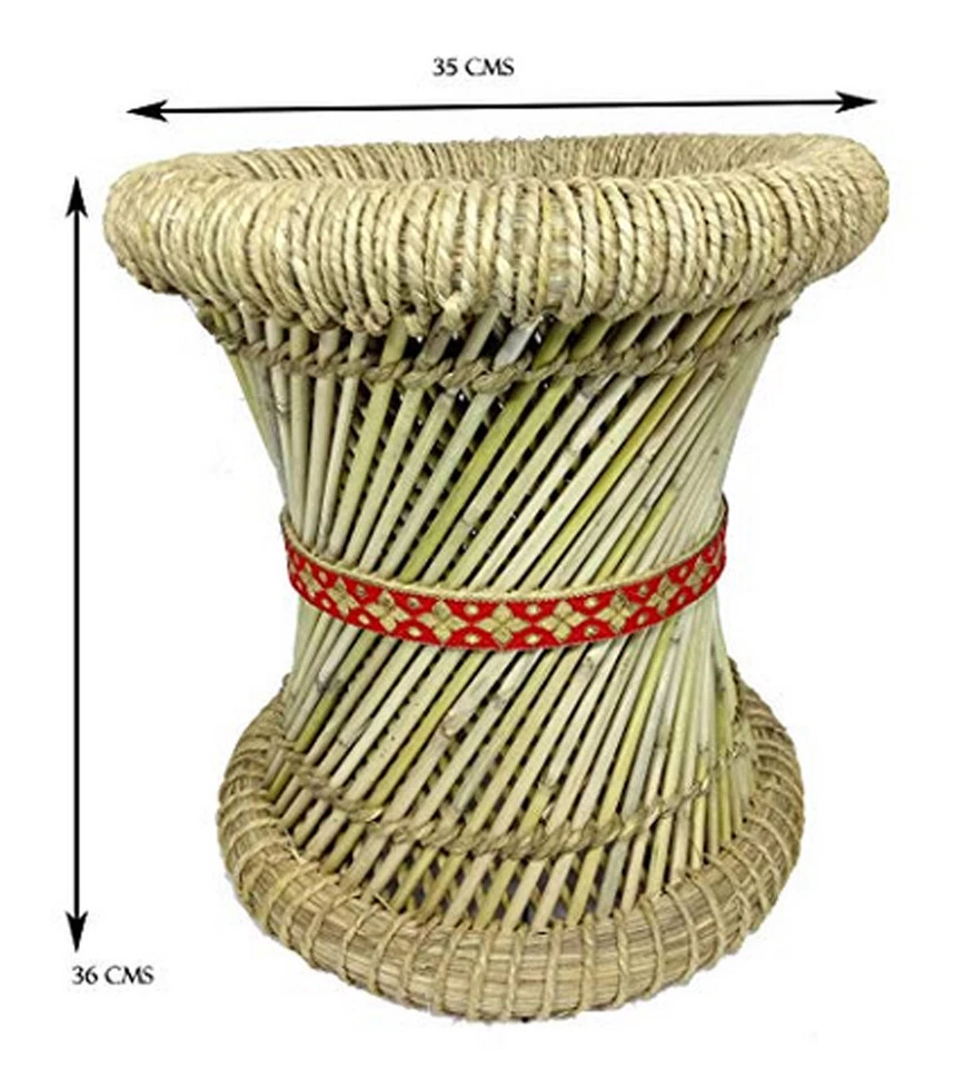 KKSM Handmade Ecofriendly Jute made Full Size Stool Muddha Outdoor Indoor - Image 3 of 3