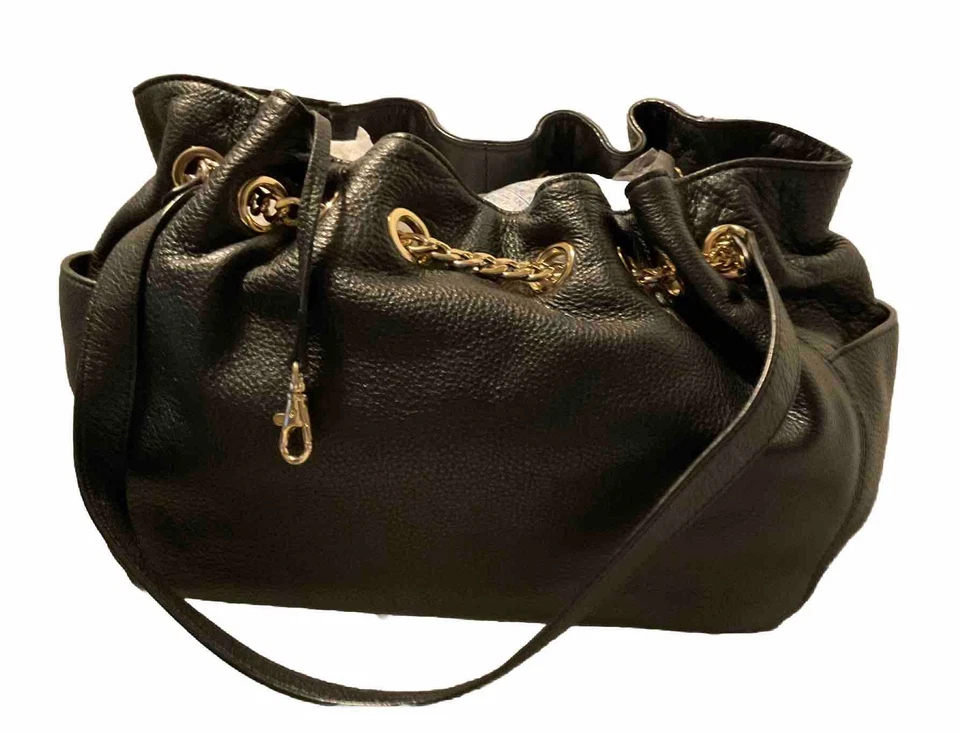 Bolso de Mano Michael Kors 100% Auténtico Negro Jet Set Cadena Junta Tórica, Llavero Equipaje Foto 4 de 4