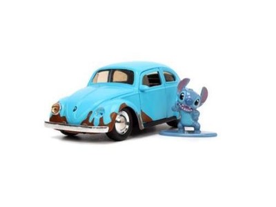 JADA TOYS: 1:32 HWR: 1959 BLUE PUNCH BUGGY W/ STITCH FIG