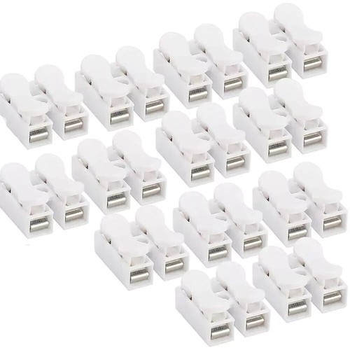 100 conectores de cable de resorte cable eléctrico conector de bloque de terminal 2 puertos - Imagen 5 de 7