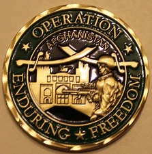 Afghanistan Vet / Veteran Operation ENDURING FREEDOM Challenge Coin    E_S