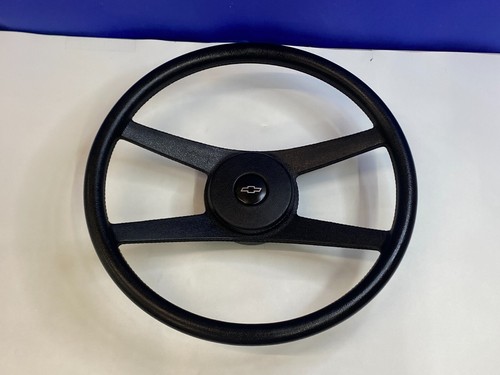 70-81 GM BLACK 4 SPOKE SPORT STEERING WHEEL 14 INCH DIAMATER #395663048926 - Picture 3 of 13