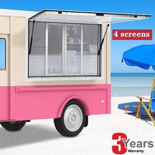 white Concession Window Awning Food Truck Service Screen Trailer Serving Window