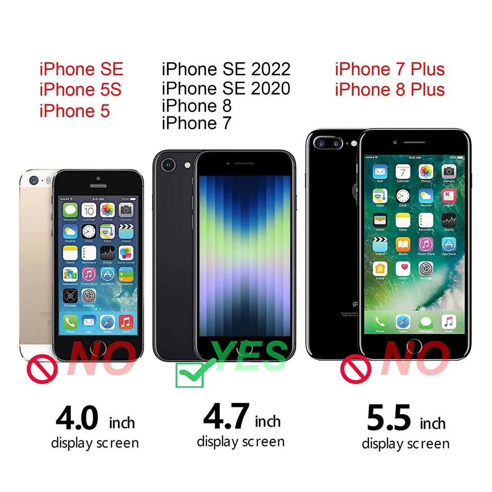 Case for iPhone SE 2022 / iPhone SE 2020 / iPhone 8 / iPhone 7, Wallet Case w... - Image 2 of 4