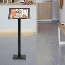 Menu Stand with Binder, Floor Standing Menu Stand, Freestanding Menu Stand