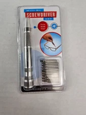 Multi bit screwdriver set with 9 attachments included-magnetic