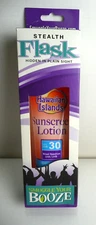 Smuggle Your Booze Stealth Flask Hidden N Plain Sight Hawaiian Islands Sunscreen
