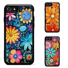 70s groovy Hippy Flowers For Apple iPhone Google Motorola Moto TPU Phone