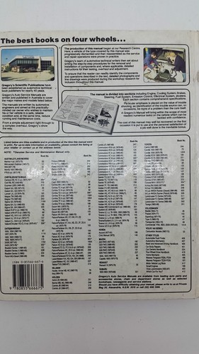 Gregorys SP No 249 Holden Commodore VN V6 1988-1990 Service Manual - Picture 3 of 9