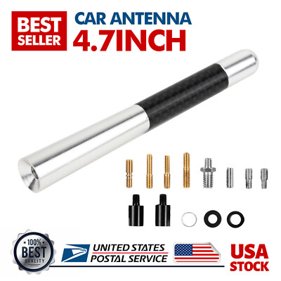 4.7'' Car Antenna Carbon Fiber Radio FM Antena Silver For Hyundai Elantra Accent