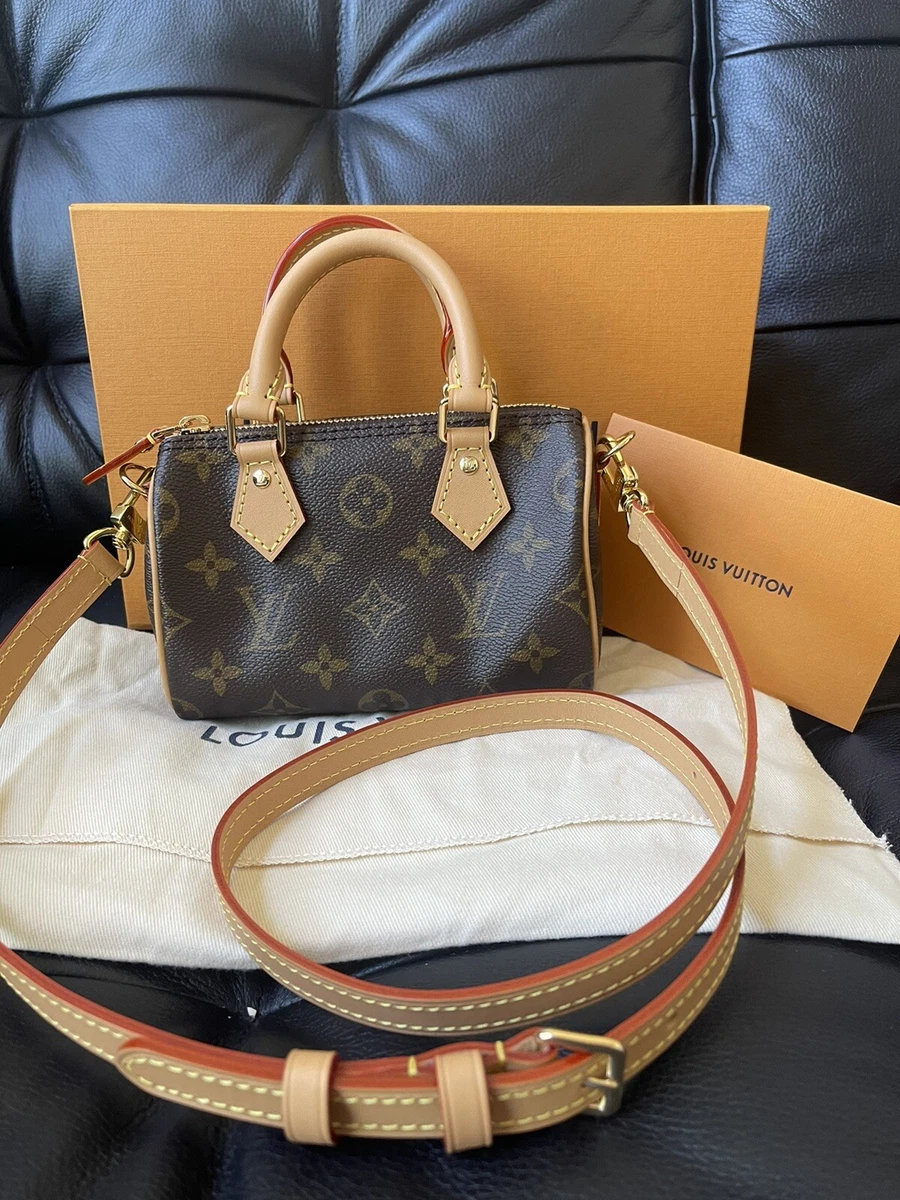 🔥NEW LOUIS VUITTON Nano Speedy Monogram Crossbody Bag RARE! ❤️CUTE! HOT  GIFT