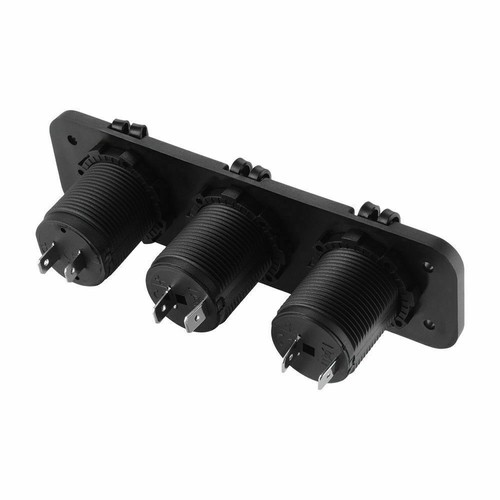 AU 12V Car Auto Boat Cigarette Lighter Socket +Dual USB Port Charger Mount Panel - Picture 5 of 12