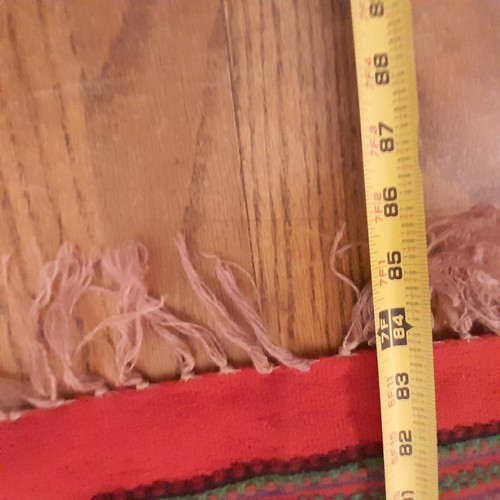 Vintage Wool Native-American, Indian Blanket, Rug Handwoven 86" X 57" - Picture 9 of 9