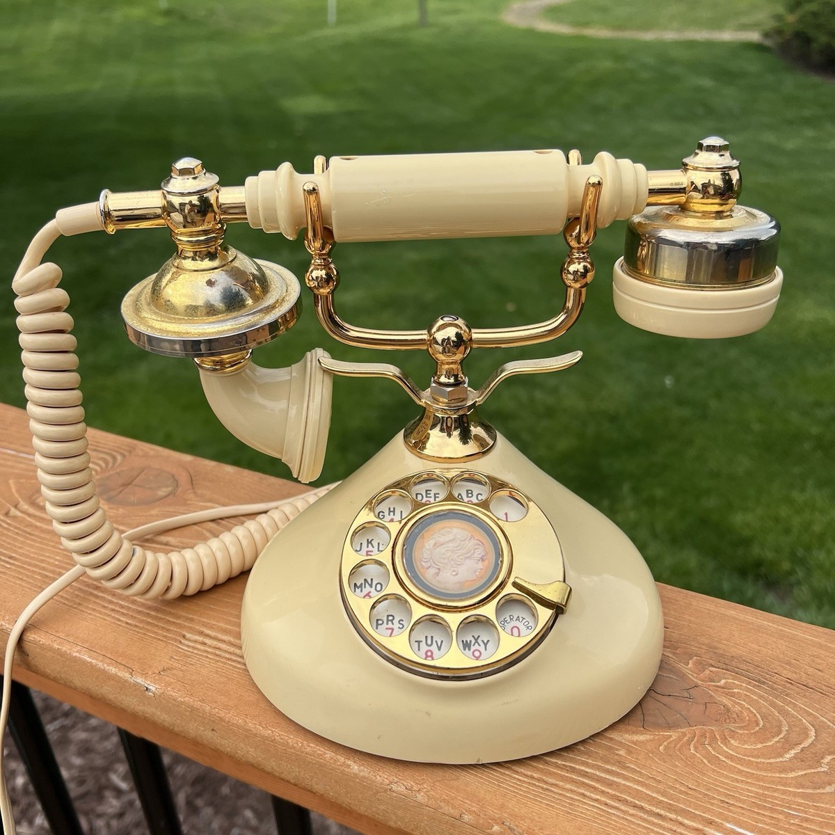 VTG Sweet Talk French Victorian Hollywood Style Rotary Phone Brass